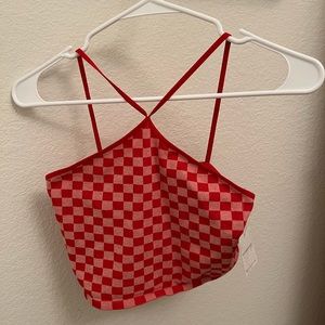 Free People Checkered Halter